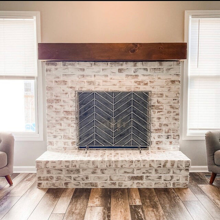 Melodye Rustic Fireplace Shelf Mantel Ebern Designs Shelf Length: 48 in., Finish: Provincial