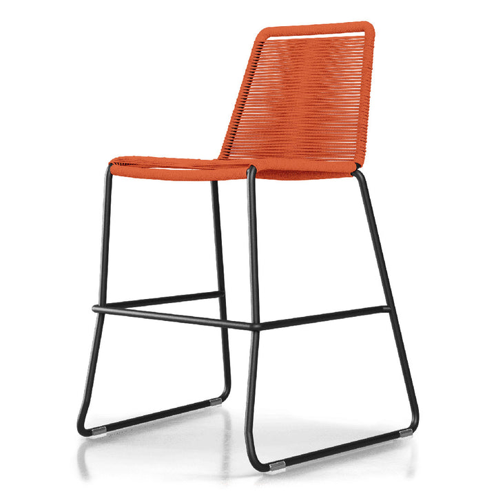 Huron Patio Bar Stool AllModern Color: Orange Seat Height: Counter Stool (26" Seat Height)