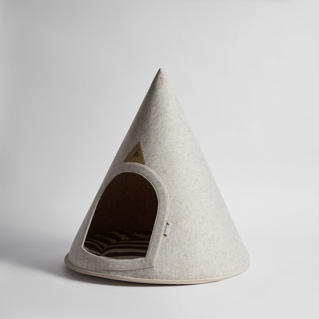 Nooee Indoor Pet Cave & Bed Nooee Pet Color: Beige Size: Large