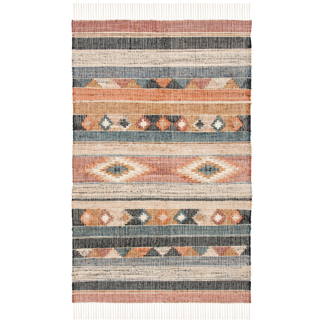Brooke Southwesten Flatweave Jute/Cotton Blue/Rust Area Rug Kelly Clarkson Home Rug Size: Rectangle 2'3" x 5'