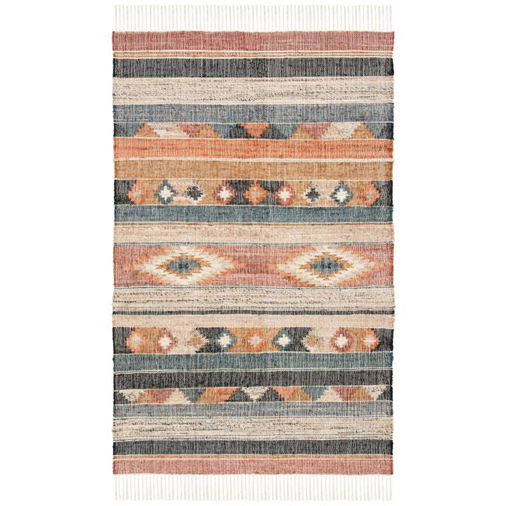 Brooke Southwesten Flatweave Jute/Cotton Blue/Rust Area Rug Kelly Clarkson Home Rug Size: Rectangle 2'3" x 5'