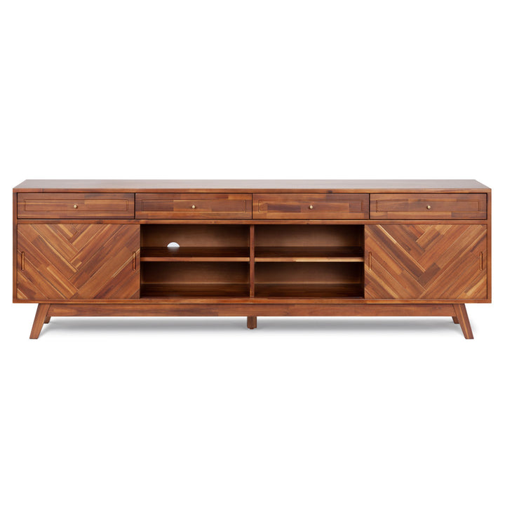 Anja 79'' Media Console AllModern Color: Brown