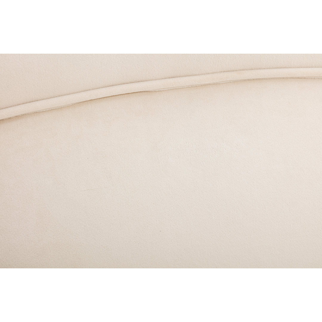 Aloisa 28.7" Wide Velvet Swivel Barrel Chair Etta Avenue™ Body Fabric: Cream Velvet