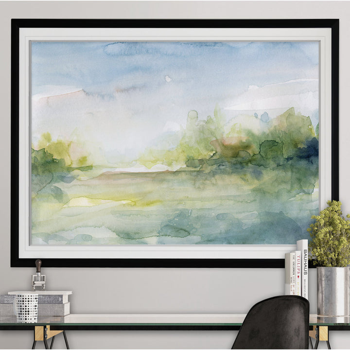 Clear Day - Picture Frame Print on Canvas Winston Porter Size: 30" H x 40" W x 1.5" D Format: Black Framed