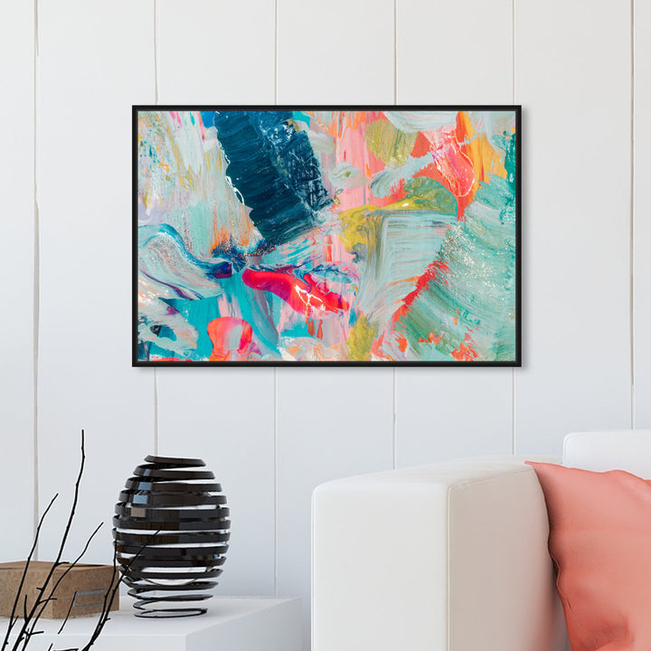 Abstract That Love Feeling - Graphic Art on Canvas Oliver Gal Prints Size: 20" H x 30" W Format: Black Framed Canvas
