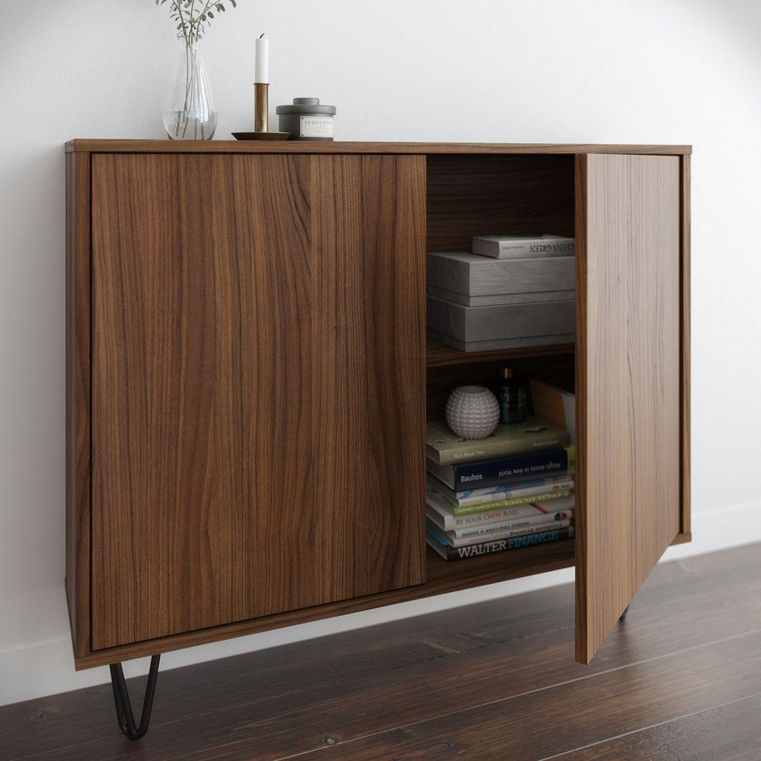 Azerion 2 - Door Accent Cabinet Wade Logan® Color: Walnut