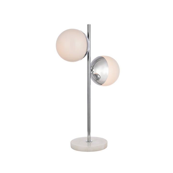Yearby 23" Table Lamp Mercury Row® Base Color: Chrome, Shade Color: Frosted White