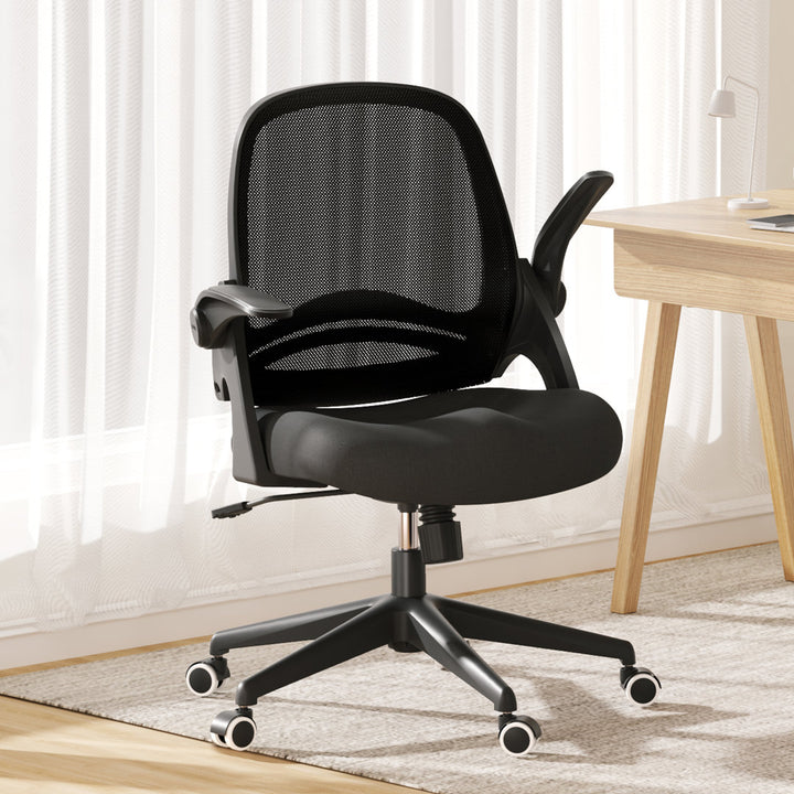 Kirouac Office Chair for Home and Office and Comfy Mesh Desk Chair with Wheels Inbox Zero Frame Color: Black, Upholstery Color: Black