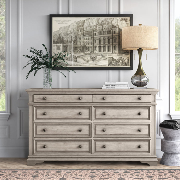 Boyer 8 Drawer 66'' W Double Dresser Laurel Foundry Modern Farmhouse® Color: Rustic Ivory