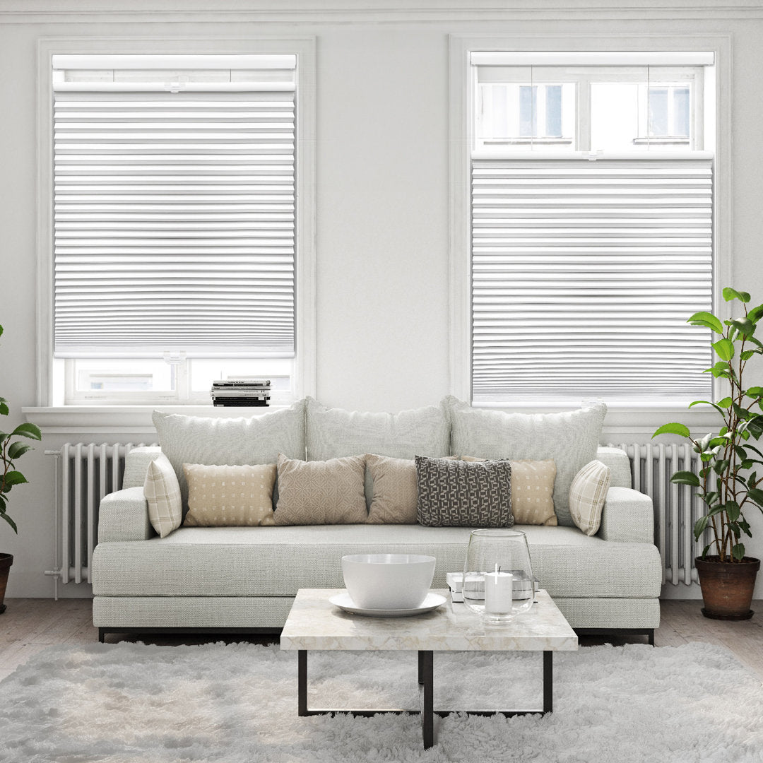 Sheba 1.5 inch Cordless Blackout Top Down bottom Up Cellular Shade Symple Stuff Blind Size: 68.5" W x 64" L Finish: White