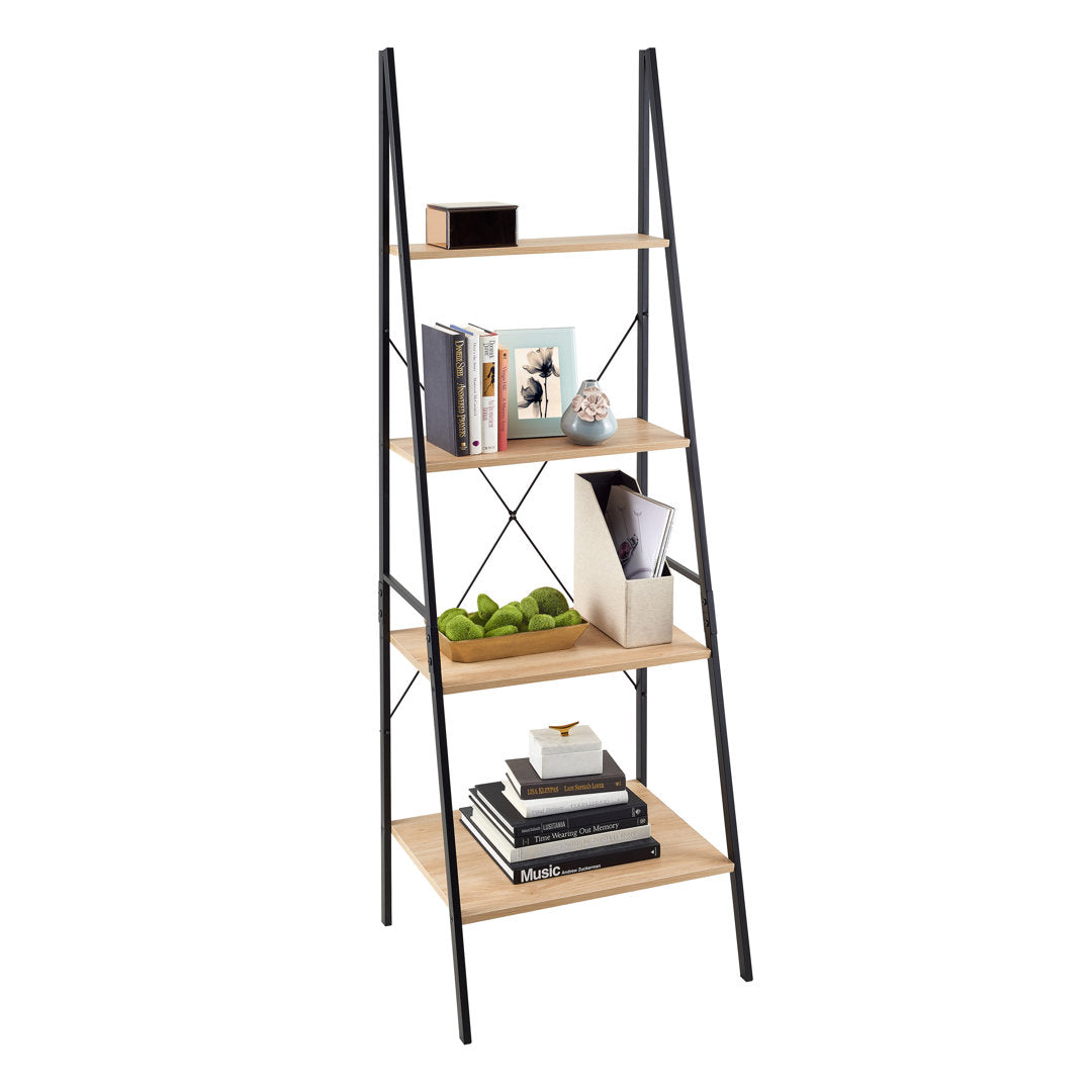 ClosetMaid Industrial 4-Tier Ladder Bookcase ClosetMaid Color: Natural