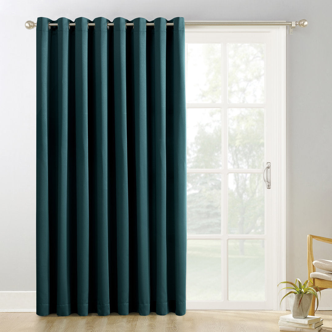 Wayfair Basics Thermal Blackout Grommet Sliding Patio Door Curtain Panel Wayfair Basics® Curtain Color: Teal