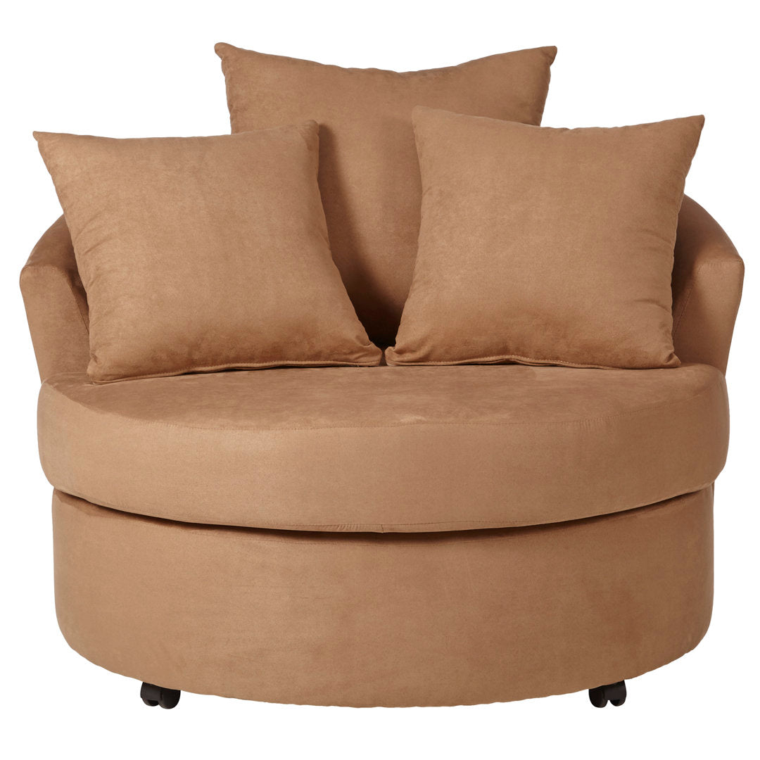 Alsup Barrel Chair Andover Mills™ Fabric: Santa Monica Black