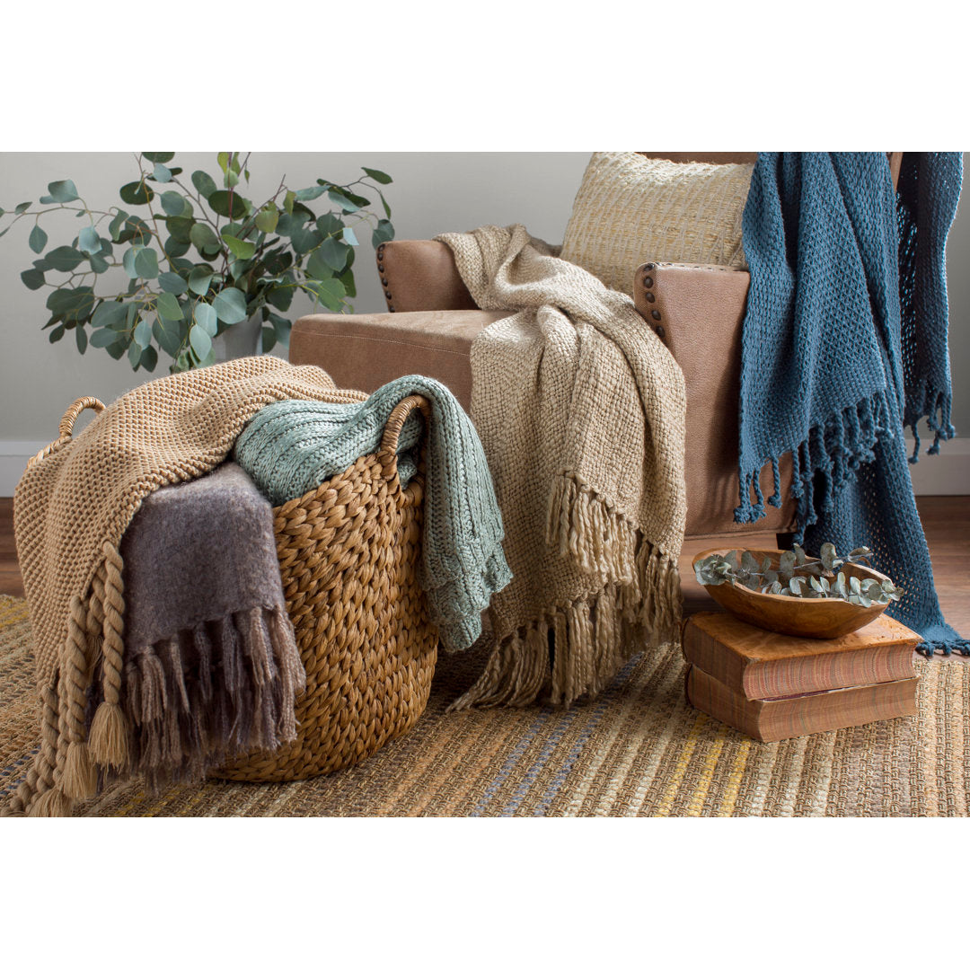 Duien Cotton Throw Birch Lane™ Color: Blue