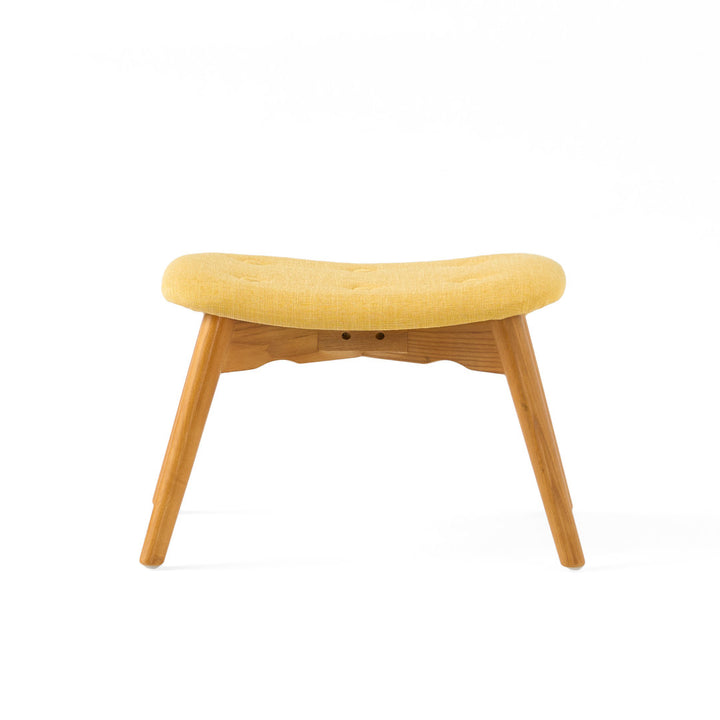 Dayon 68.58Cm Wide Tufted Polyester Lounge Chair and Ottoman George Oliver Fabric: Yellow  Polyester Blend