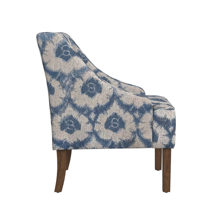 Adona Accent Chair Mistana™ Fabric: Blue Ikat Print 100% Polyester