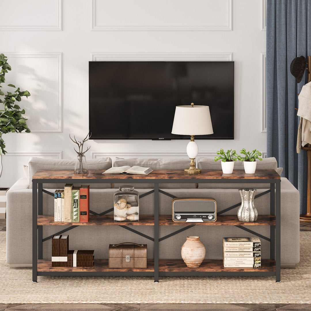 Turrella 70.9" Console Table 17 Stories Color: Rustic Brown