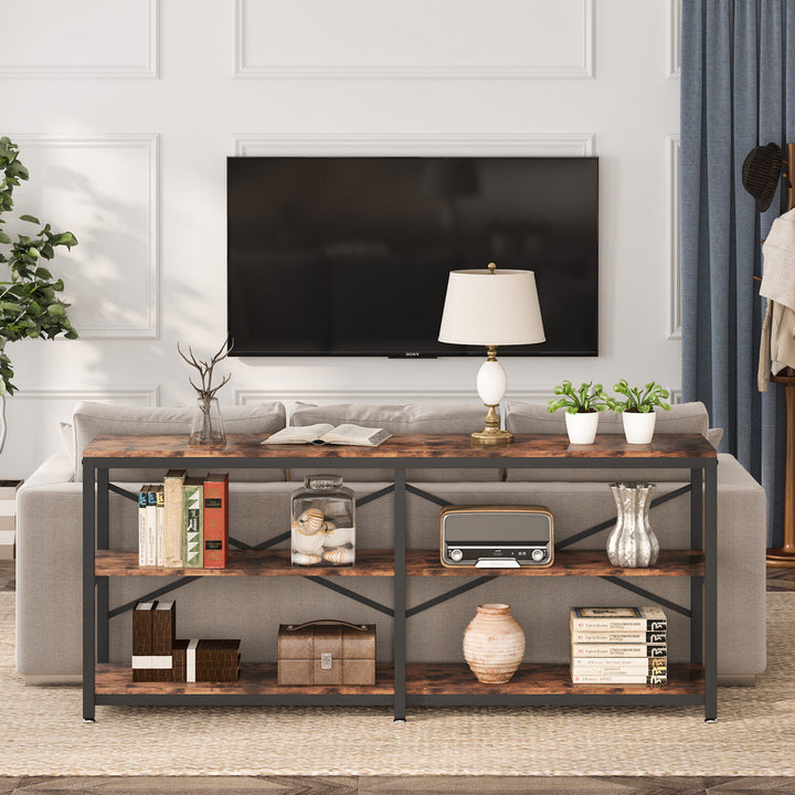 Turrella 70.9" Console Table 17 Stories Color: Rustic Brown
