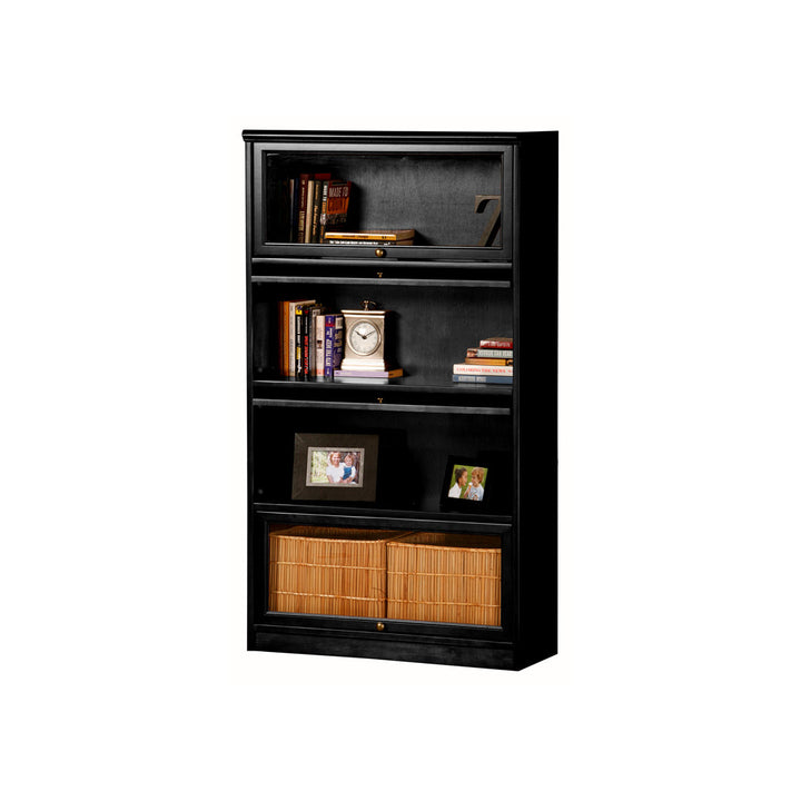 Didier Barrister Bookcase World Menagerie Color: European Coffee Door Type: Glass