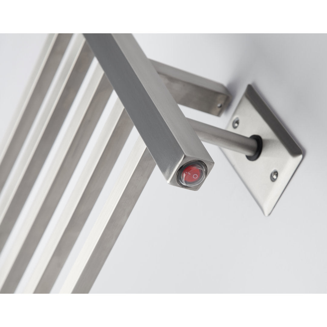 Radiant Square Wall Mounted Electric Towel Warmer Amba Finish: Brushed