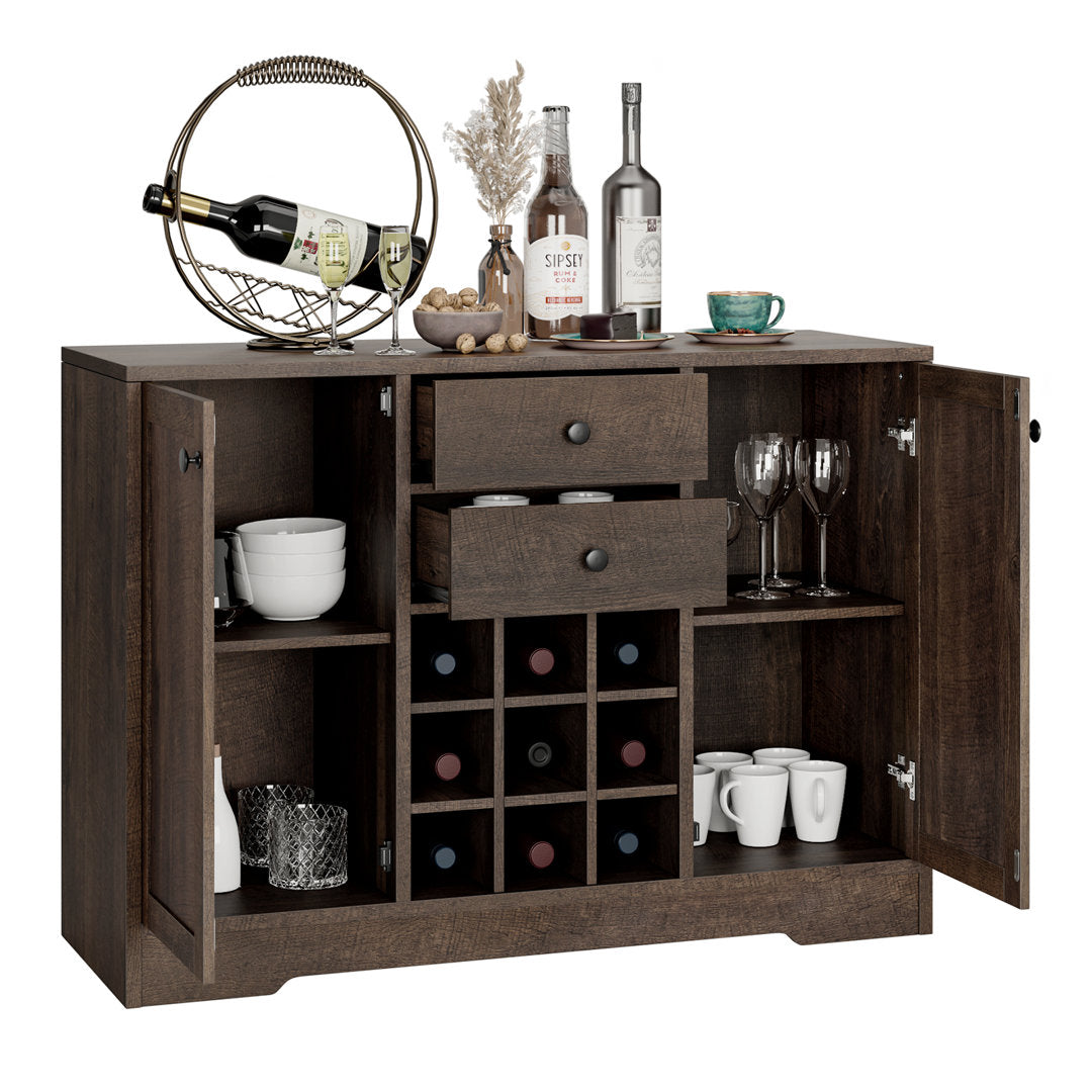 Aviva Bar Cabinet with Wine Storage Laurel Foundry Modern Farmhouse® Color: Dark Brown