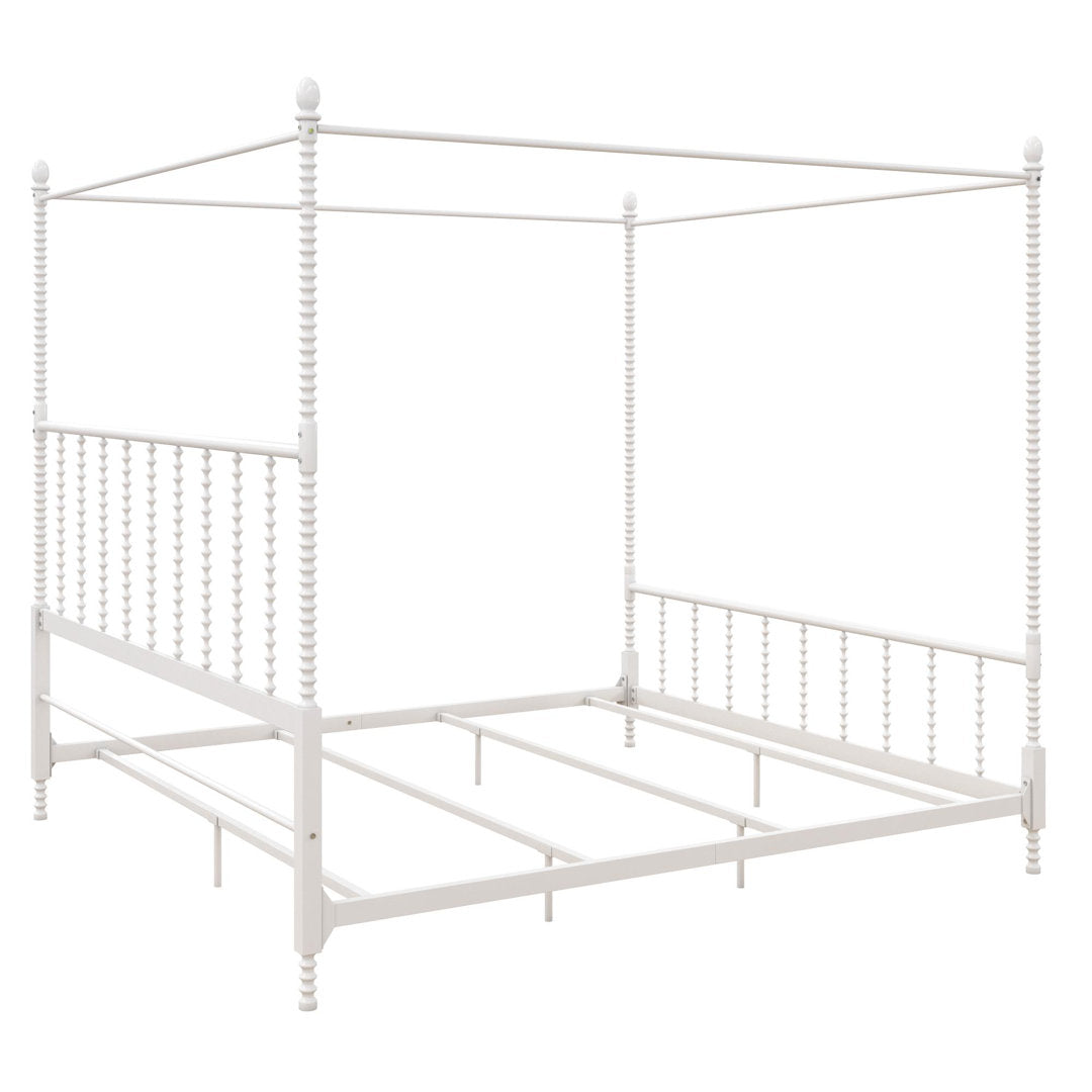 Frankie Low Profile Canopy Bed Kelly Clarkson Home Color: White Size: Queen