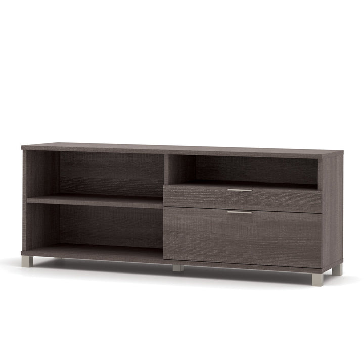 Idael 2 - 72W Credenza with 2 Drawers Ivy Bronx Finish: Bark Gray