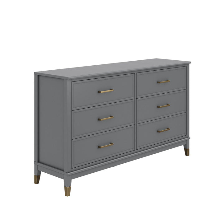 Westerleigh 6 Drawer 56.77" W Double Dresser CosmoLiving by Cosmopolitan Color: Graphite Gray