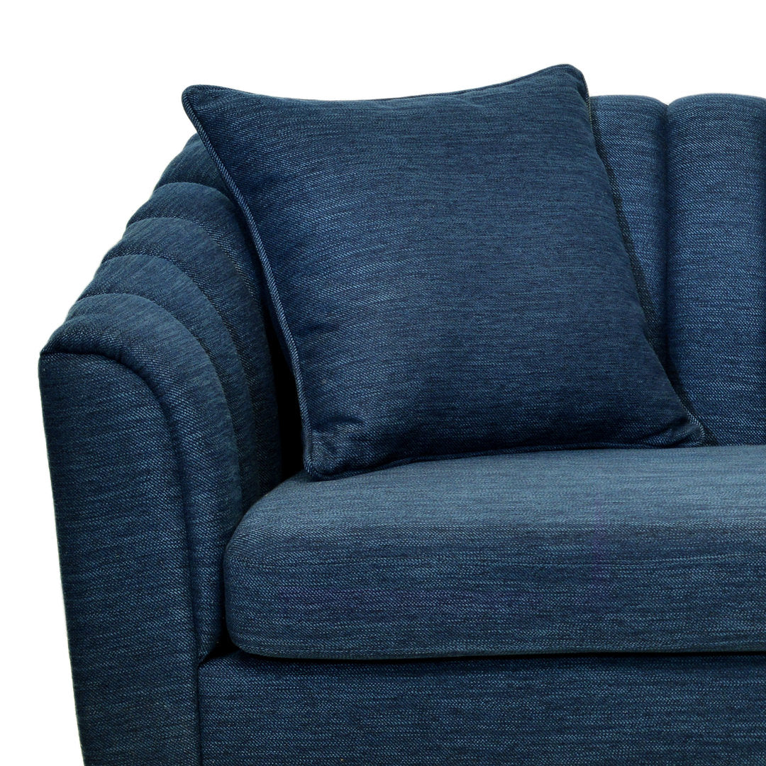 Lawson 84.5" Recessed Arm Sofa Kelly Clarkson Home Upholstery Color: Navy Blue 100% Polyester
