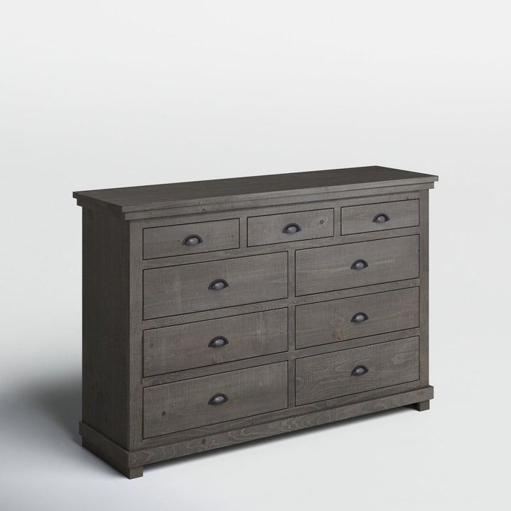 Wolferstorn 9 Drawer 64" W Dresser Birch Lane™ Color: Distressed Dark Gray
