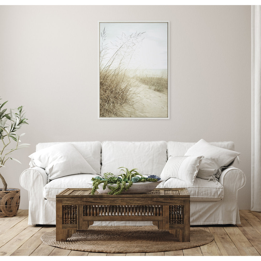 Dovecove Sylvie Beach Grasses Framed Canvas By Emiko And Mark Franzen Of F2images 23X33 White Dovecove Size: 28" x 38" Format: White