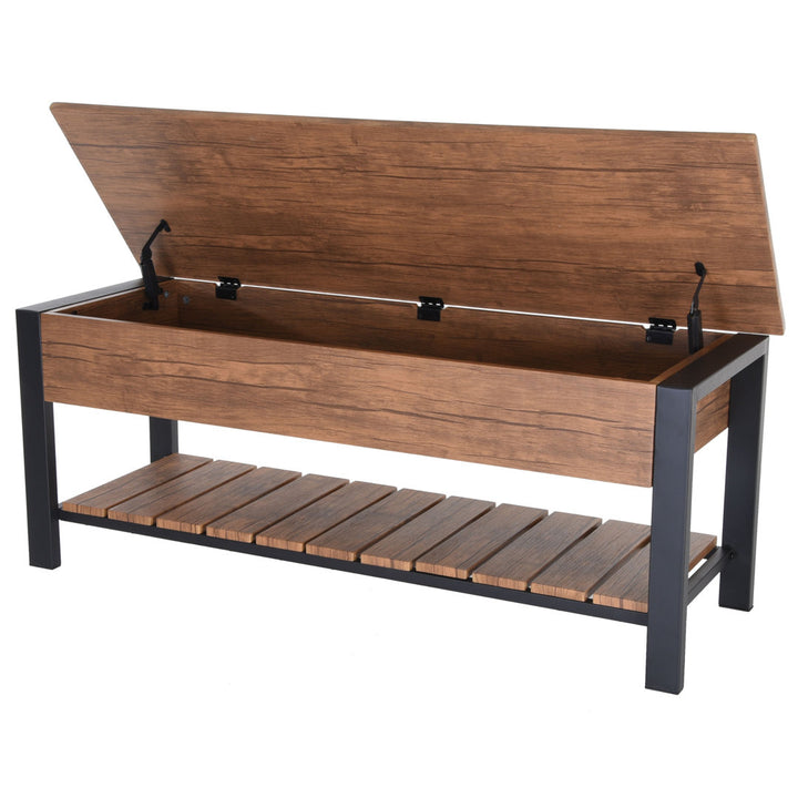Hollen Storage Bench Three Posts™ Color: Walnut
