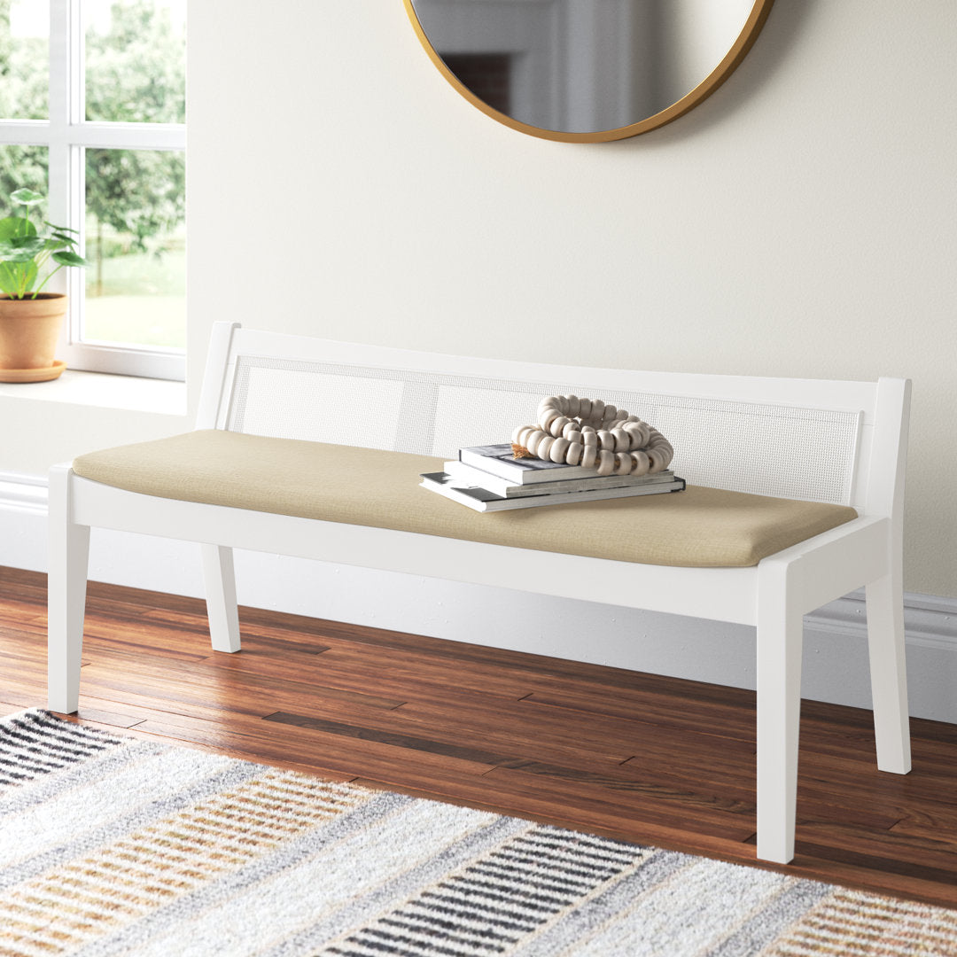 Donner Cane Back Cushioned Bench Joss & Main