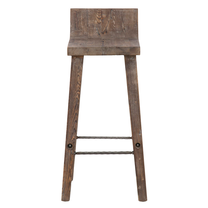Carlson Solid Wood Stool Joss & Main Color: Rustic Brown Seat Height: Bar Stool (30" Seat Height)