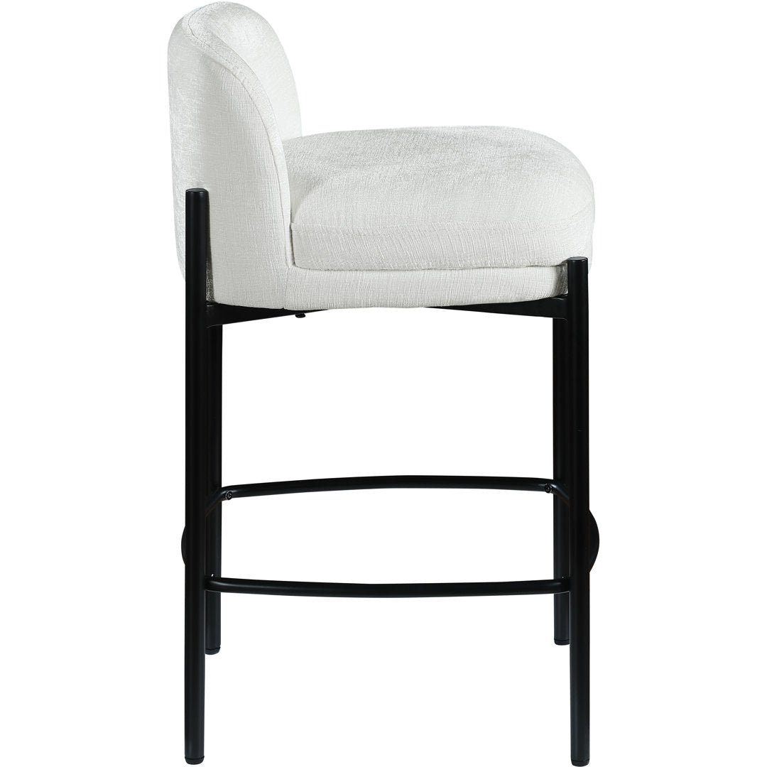 Brixen 26'' Counter Stool (Set of 2) Wade Logan® Upholstery: Cream Velvet