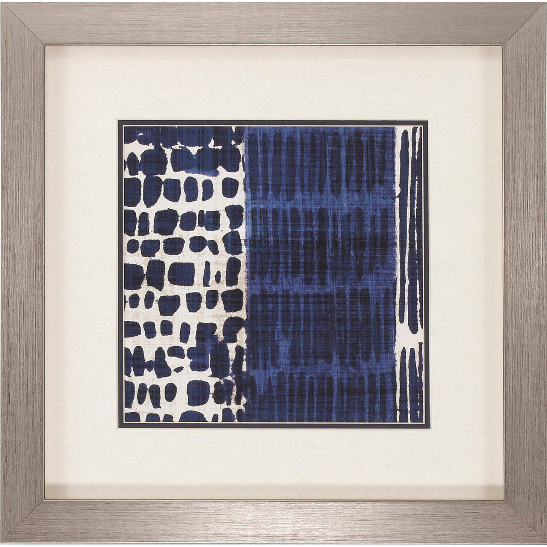 Indigo Batik - 4 Piece Frame Graphic Art Set on Paper (Set of 4) Dakota Fields