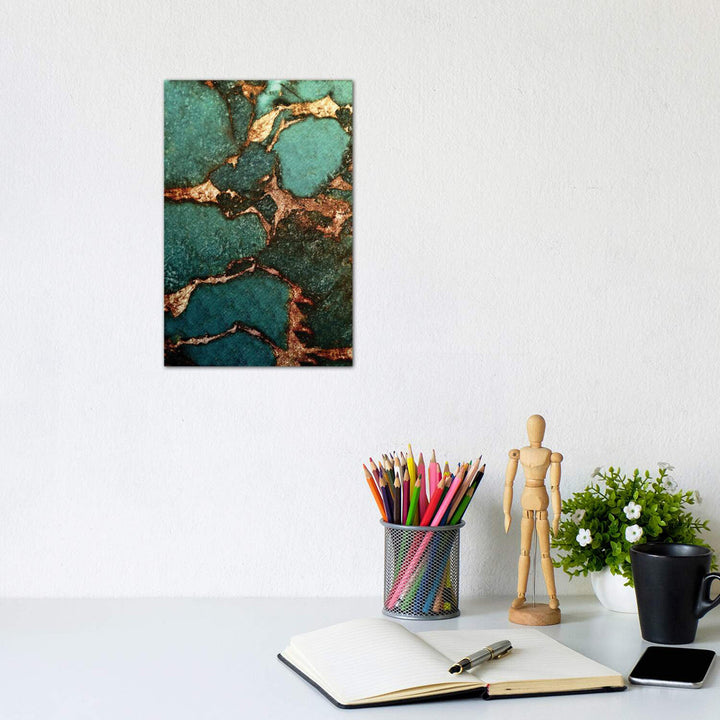 Emerald' - Painting Print East Urban Home Size: 12" H x 8" W x 0.75" D Format: Wrapped Canvas