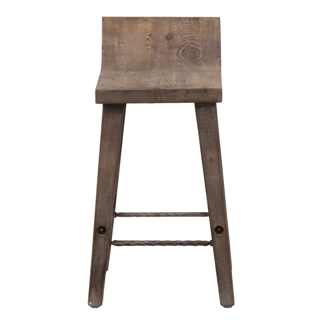 Carlson Solid Wood Stool Joss & Main Color: Rustic Brown Seat Height: Counter Stool (24" Seat Height)