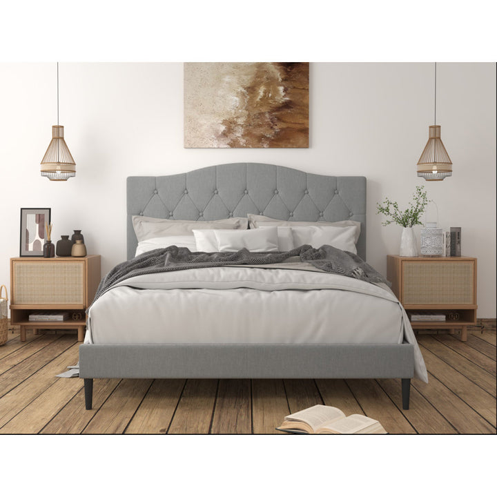 Arnette Tufted Upholstered Low Profile Platform Bed Andover Mills™ Color: Denim Blue Size: Twin