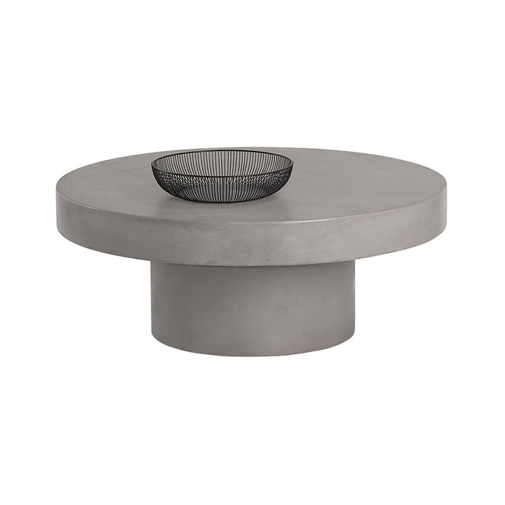 Kenton Pedestal Coffee Table AllModern Color: Gray