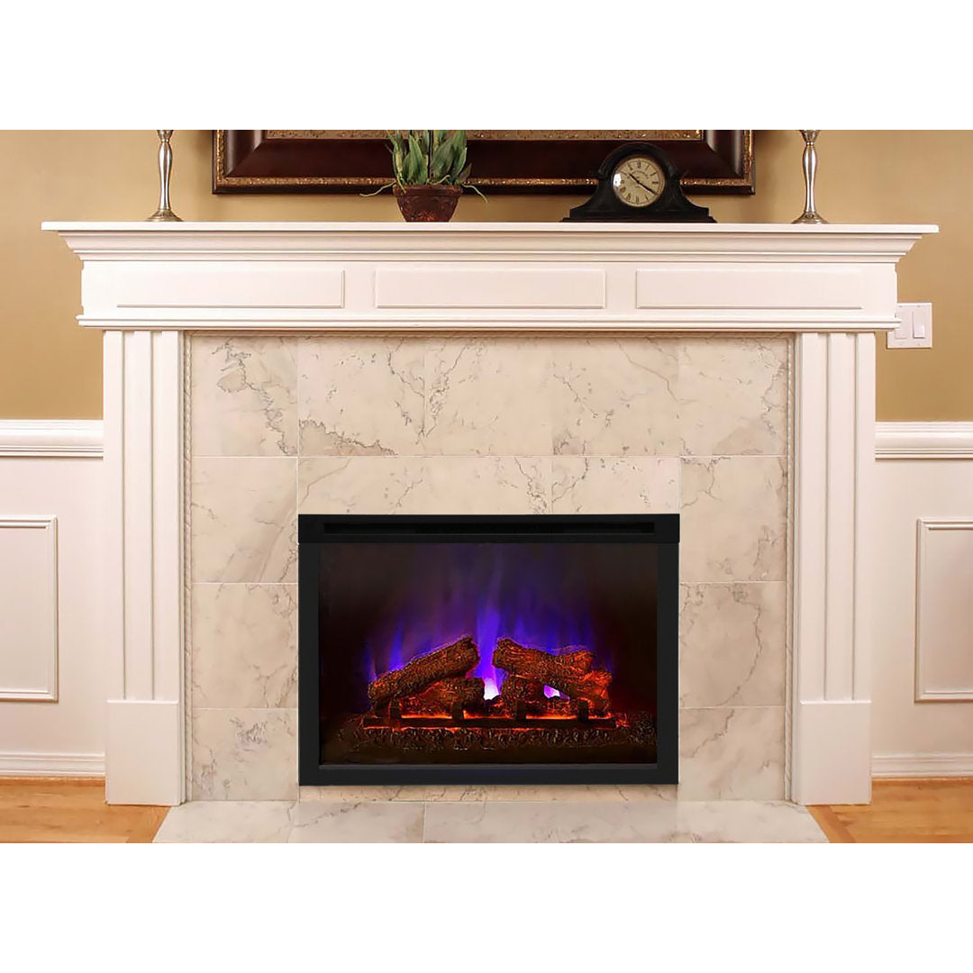 Kingsley Custom Designer Recessed  Electric Fireplace Insert Orren Ellis
