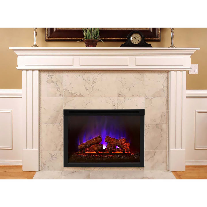 Kingsley Custom Designer Recessed  Electric Fireplace Insert Orren Ellis