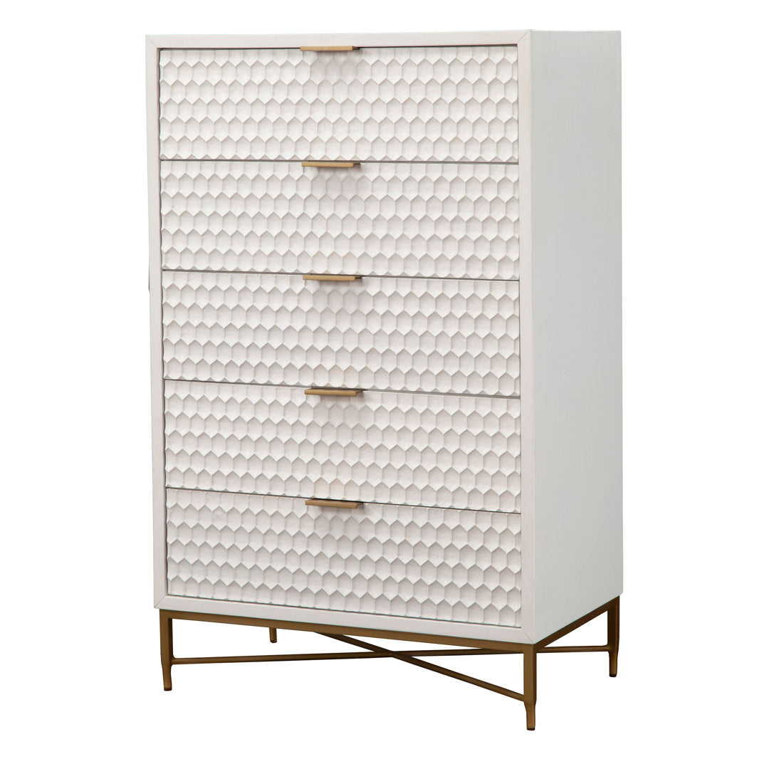 Capra 5 Drawer 30'' W Chest AllModern Color: White