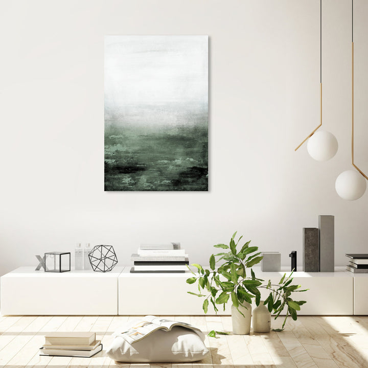 Abstract Sail to the Moon Hunter Green - Painting Print Trent Austin Design® Size: 36" H x 24" W Format: Wrapped Canvas