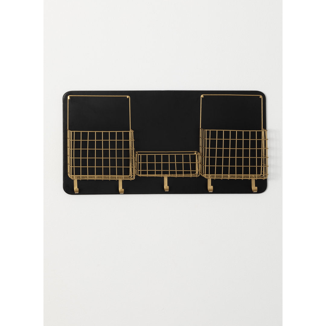 Home Office and School Mesh Wall Organizer With Key Hooks Clover Lane