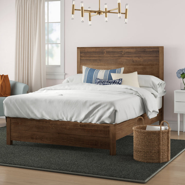 Montauk Solid Wood Bed Grain Wood Furniture Color: Rustic Walnut Size: Full
