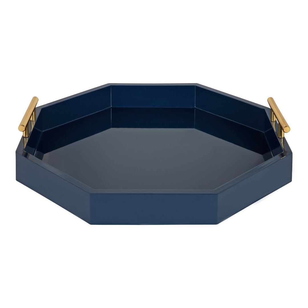Norvan Ottoman/Coffee Table Tray Everly Quinn Color: Navy Blue