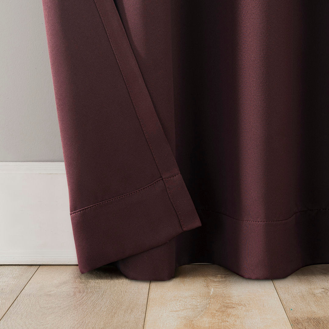 Wayfair Basics Blackout Grommet Curtain Panel Wayfair Basics® Curtain Color: Merlot Red Size per Panel: 40" W x 63" L
