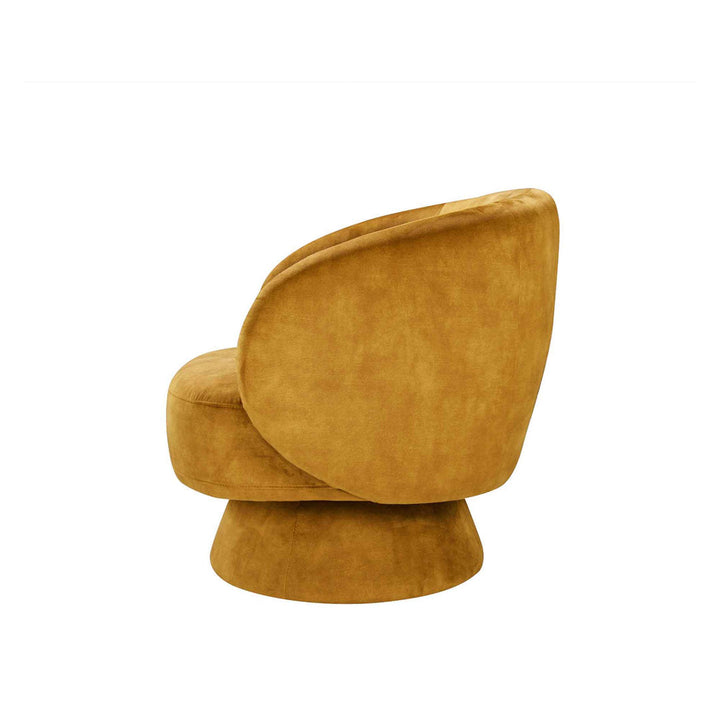 Saboor MINIMORE Modern Style Swivel Accent Chair Orren Ellis Fabric: Yellow Polyester Blend