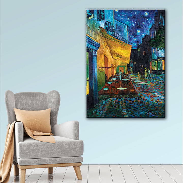 Cafe Terrace at Night by Vincent Van Gogh - Print on Canvas Vault W Artwork Size: 18" H x 14" W Format: Wrapped Canvas